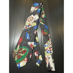 Florence Silk Tie Games Dart Cards Pool Party Novelty Necktie